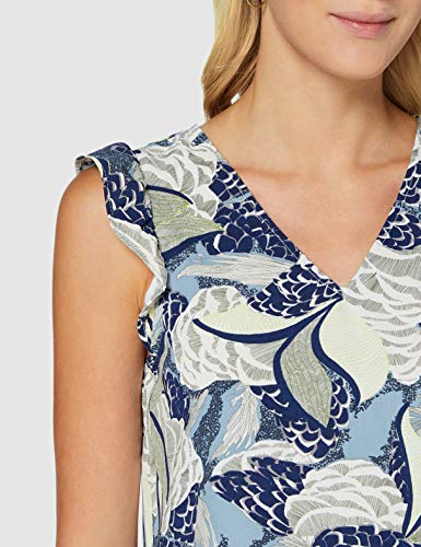 Only ONLBEARTRICE Life S/L V-Neck Top WVN Camisa Cami, Faded Denim/AOP: Surfer Floral, 42 para Mujer