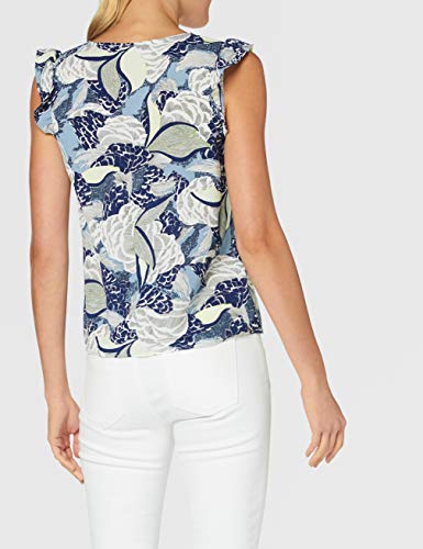 Only ONLBEARTRICE Life S/L V-Neck Top WVN Camisa Cami, Faded Denim/AOP: Surfer Floral, 42 para Mujer