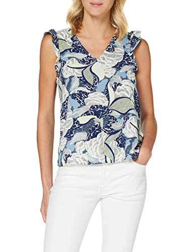 Only ONLBEARTRICE Life S/L V-Neck Top WVN Camisa Cami, Faded Denim/AOP: Surfer Floral, 42 para Mujer