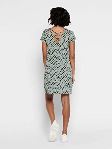 Only Onlbera Back Lace Up S/s Dress Jrs Noos Vestido Casual, Chinois Green, XS para Mujer