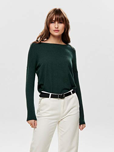 Only ONLBRENDA L/S Pullover KNT Noos suéter, Multicolor (Green Gables Detail: W Melange), Medium para Mujer