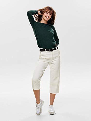 Only ONLBRENDA L/S Pullover KNT Noos suéter, Multicolor (Green Gables Detail: W Melange), Medium para Mujer