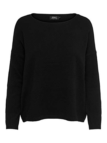 Only ONLBRENDA L/S Pullover KNT Noos suéter, Negro (Black Black), Large para Mujer