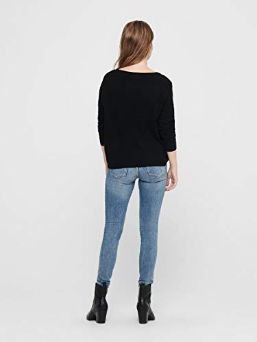 Only ONLBRENDA L/S Pullover KNT Noos suéter, Negro (Black Black), Large para Mujer