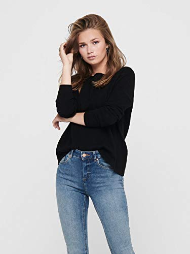 Only ONLBRENDA L/S Pullover KNT Noos suéter, Negro (Black Black), X-Small para Mujer