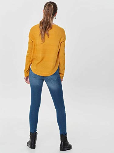 ONLY Onlcaviar L/s Pullover Knt Noos, Suéter para Mujer, Amarillo (Golden Yellow Golden Yellow), 40 (Talla del fabricante: Medium)