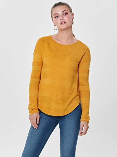 ONLY Onlcaviar L/s Pullover Knt Noos, Suéter para Mujer, Amarillo (Golden Yellow Golden Yellow), 40 (Talla del fabricante: Medium)