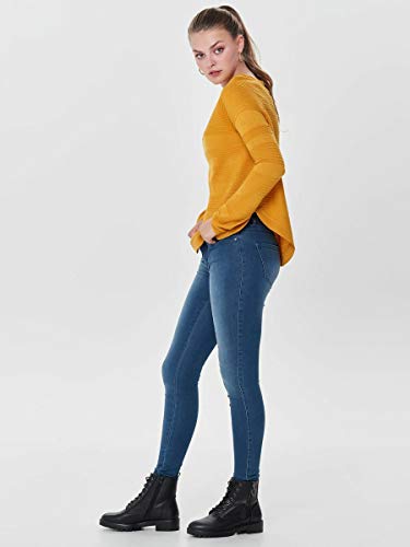 ONLY Onlcaviar L/s Pullover Knt Noos, Suéter para Mujer, Amarillo (Golden Yellow Golden Yellow), 40 (Talla del fabricante: Medium)