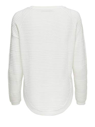 ONLY Onlcaviar L/s Pullover Knt Noos, Suéter para Mujer, Marfil (Whitecap Gray), 36 (Talla del fabricante: Small)