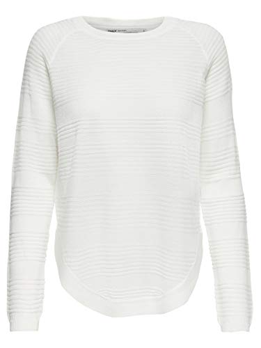 ONLY Onlcaviar L/s Pullover Knt Noos, Suéter para Mujer, Marfil (Whitecap Gray), 36 (Talla del fabricante: Small)