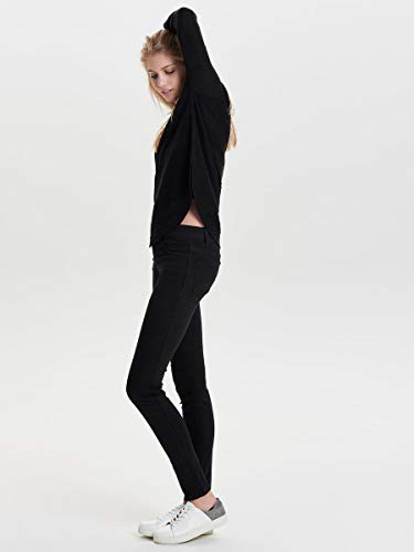 ONLY Onlcaviar L/s Pullover Knt Noos, Suéter para Mujer, Negro (Black Black), 36 (Talla del fabricante: Small)