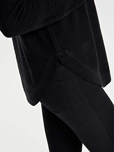 ONLY Onlcaviar L/s Pullover Knt Noos, Suéter para Mujer, Negro (Black Black), 36 (Talla del fabricante: Small)