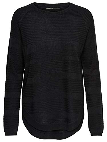 ONLY Onlcaviar L/s Pullover Knt Noos, Suéter para Mujer, Negro (Black Black), 36 (Talla del fabricante: Small)