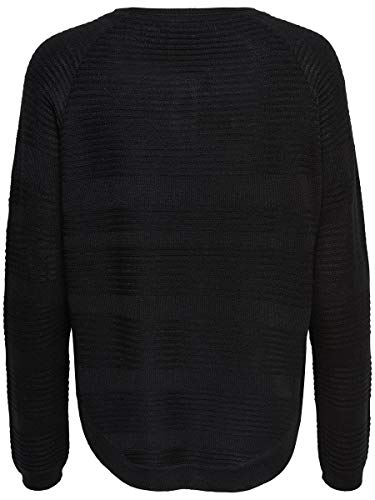 ONLY Onlcaviar L/s Pullover Knt Noos, Suéter para Mujer, Negro (Black Black), 38 (Talla del fabricante: Medium)