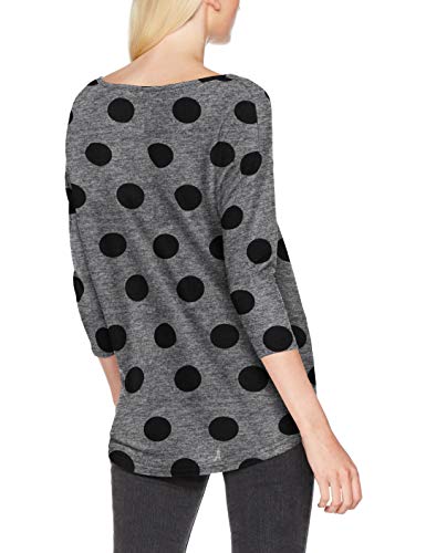 Only onlELCOS 4/5 AOP Top JRS Noos Camisa Manga Larga, Multicolor (Dark Grey Melange AOP:Black Dots Aw18), 40 (Talla del Fabricante: Medium) para Mujer