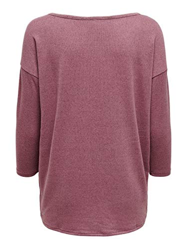 Only onlELCOS 4/5 Solid Top JRS Noos Camisa Manga Larga, Rosa (Mesa Rose Detail:Melange), 38 (Talla del Fabricante: Medium) para Mujer
