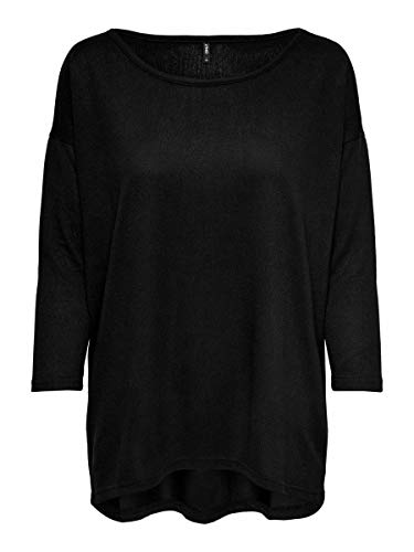 Only onlELCOS 4/5 Solid Top JRS Noos Camisa, Negro (Black), 36 (Talla del Fabricante: Small) para Mujer
