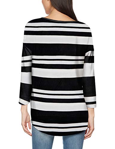 Only onlELCOS 4/5 Top JRS Noos suéter, Multicolor (Black AOP: Thin/Thick Stripes), 42 (Talla del Fabricante: Large) para Mujer