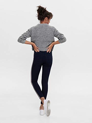 Only Onlfiona L/s Pullover Knt Noos suéter, Gris (Medium Grey Melange Detail: W.Black Melange), 38 (Talla del Fabricante: Small) para Mujer