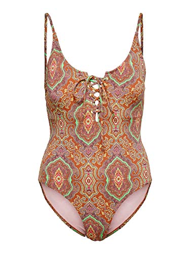 Only ONLFLORIDA Swimsuit Traje de baño de una Sola Pieza, Salsa Caliente, M para Mujer