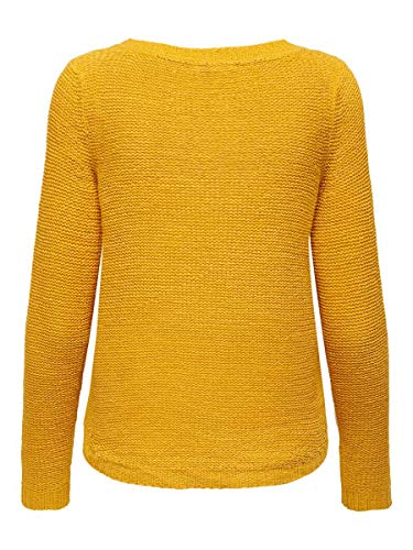 Only ONLGEENA XO L/S Pullover KNT Noos suéter, Amarillo (Golden Yellow Golden Yellow), Small para Mujer