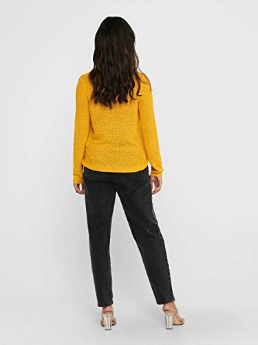 Only ONLGEENA XO L/S Pullover KNT Noos suéter, Amarillo (Golden Yellow Golden Yellow), X-Large para Mujer