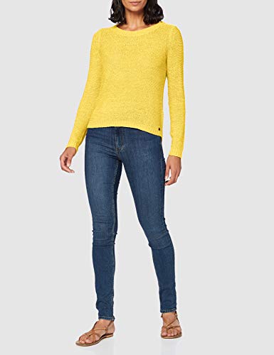 Only onlGEENA XO L/S Pullover KNT Noos suéter, Amarillo (Solar Power Solar Power), 42 (Talla del Fabricante: Large) para Mujer