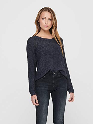 Only onlGEENA XO L/S PULLOVER KNT NOOS, Suéter para Mujer, Azul (Navy Blazer), M