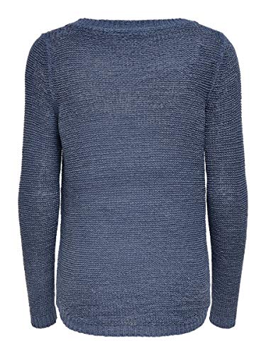 Only onlGEENA XO L/S PULLOVER KNT NOOS, Suéter para Mujer, Azul (Vintage Indigo), XS