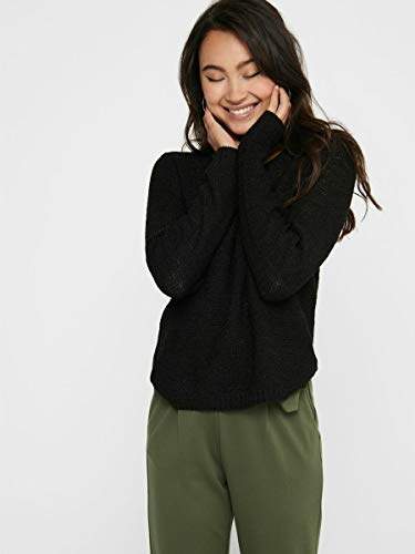 Only onlGEENA XO L/S PULLOVER KNT NOOS, Suéter para Mujer, Negro (Black), S