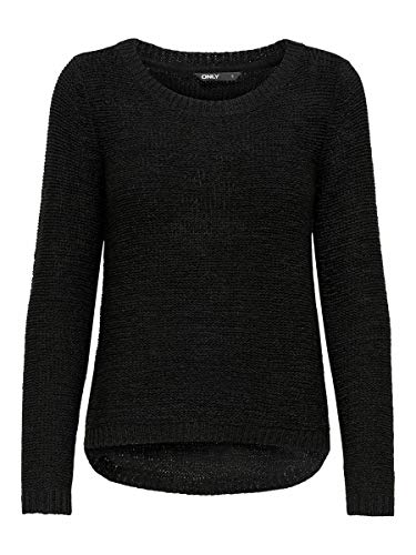 Only onlGEENA XO L/S PULLOVER KNT NOOS, Suéter para Mujer, Negro (Black), XS