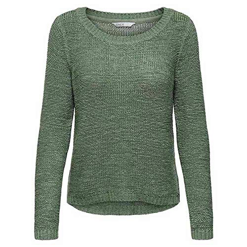 Only ONLGEENA XO L/S Pullover KNT Noos Suter Pulver, Color Verde, M para Mujer