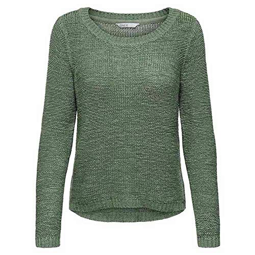 Only ONLGEENA XO L/S Pullover KNT Noos Suter Pulver, Color Verde, S para Mujer