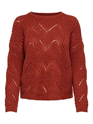 Only ONLHAVANA L/S Pullover KNT Noos Suéter, Rojo Ocre, XS para Mujer