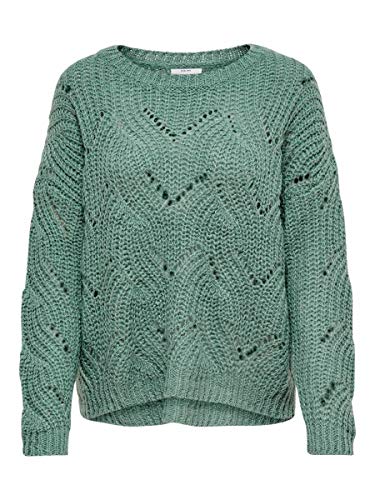 Only Onlhavana L/s Pullover Knt Noos suéter, Verde (Chinois Green), 40 (Talla del Fabricante: Medium) para Mujer