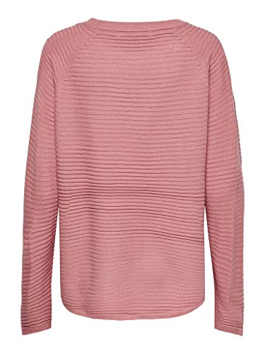 Only ONLJUNE L/S Oversize Pullover KNT Suéter, Dusty Rose, L Regular para Mujer