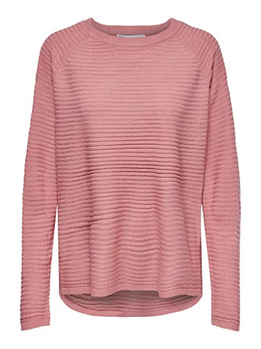 Only ONLJUNE L/S Oversize Pullover KNT Suéter, Dusty Rose, L Regular para Mujer