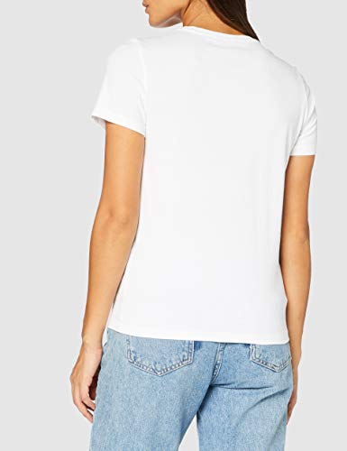 Only ONLKIKI Life REG S/S Ladybug Top Box JRS Blusas, Blanco Brillante, L para Mujer