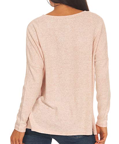 Only Onlkleo L/s V-Neck Pullover Knt Noos suéter, Rosa (Rose Dawn Detail:Melange), 42 (Talla del Fabricante: Large) para Mujer