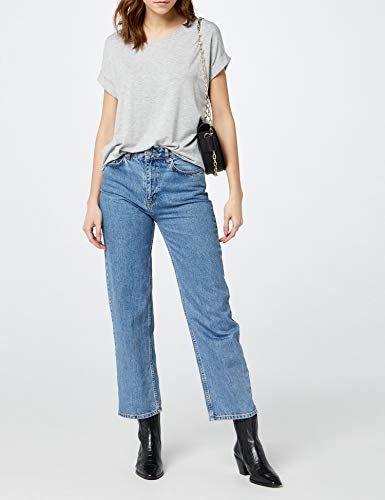 Only onlMOSTER S/S Top Noos JRS Camiseta, Gris (Light Grey Melange), L para Mujer