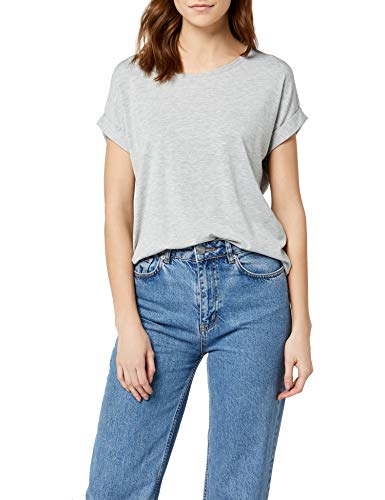 Only onlMOSTER S/S Top Noos JRS Camiseta, Gris (Light Grey Melange), L para Mujer