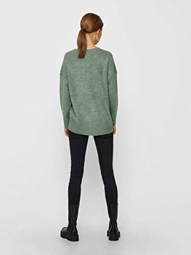 Only ONLNANJING L/S Pullover KNT Noos Suter Pulver, Bálsamo Verde, M para Mujer