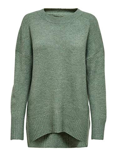 Only ONLNANJING L/S Pullover KNT Noos Suter Pulver, Bálsamo Verde, S para Mujer