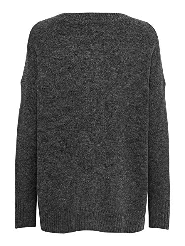 Only ONLNANJING L/S Pullover KNT Noos Suter Pulver, Gris Oscuro, M para Mujer