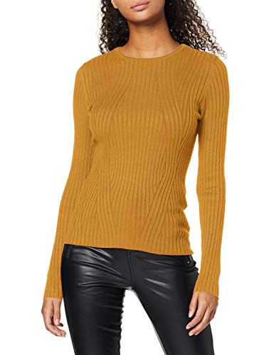 Only Onlnatalia L/s Rib Pullover Knt Noos suéter, Amarillo (Harvest Gold Harvest Gold), Small para Mujer