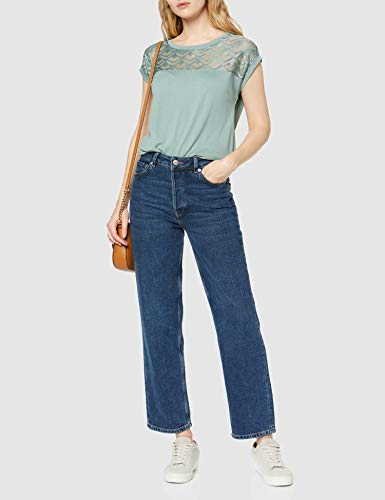 Only Onlnicole S/s Mix Top Noos Blusa, Verde, M para Mujer