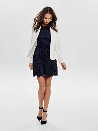 Only Onlpoptrash Blazer Noos Chaqueta de Traje, Blanco (Cloud Dancer Cloud Dancer), 38 (Talla del Fabricante: Small) para Mujer
