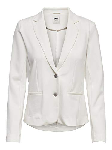 Only Onlpoptrash Blazer Noos Chaqueta de Traje, Blanco (Cloud Dancer Cloud Dancer), 38 (Talla del Fabricante: Small) para Mujer