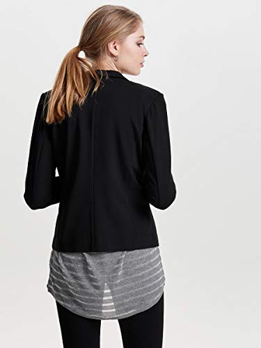 Only Onlpoptrash Blazer Noos Chaqueta de Traje, Gris (Black), 38 (Talla del Fabricante: Small) para Mujer
