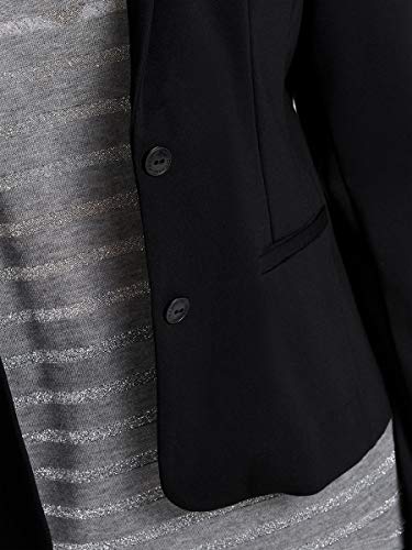 Only Onlpoptrash Blazer Noos Chaqueta de Traje, Gris (Black), 38 (Talla del Fabricante: Small) para Mujer